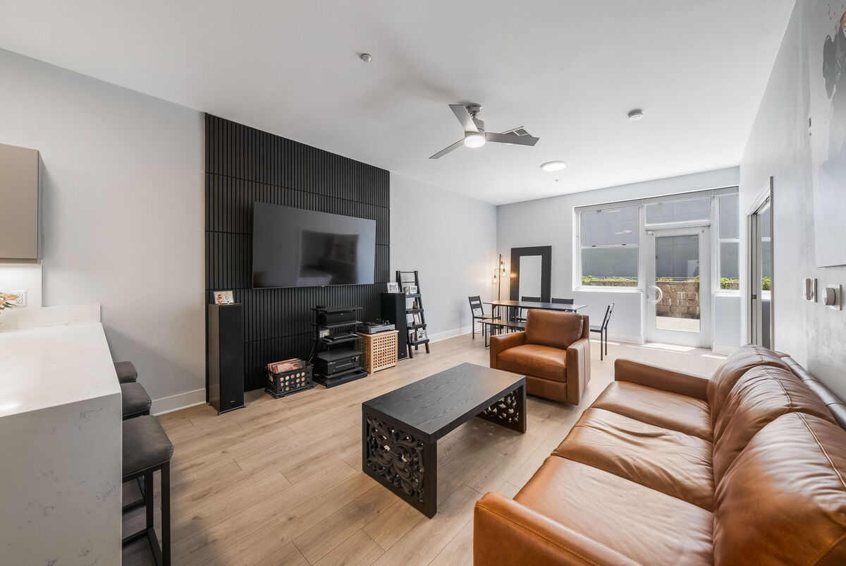 Living room opens to the patio