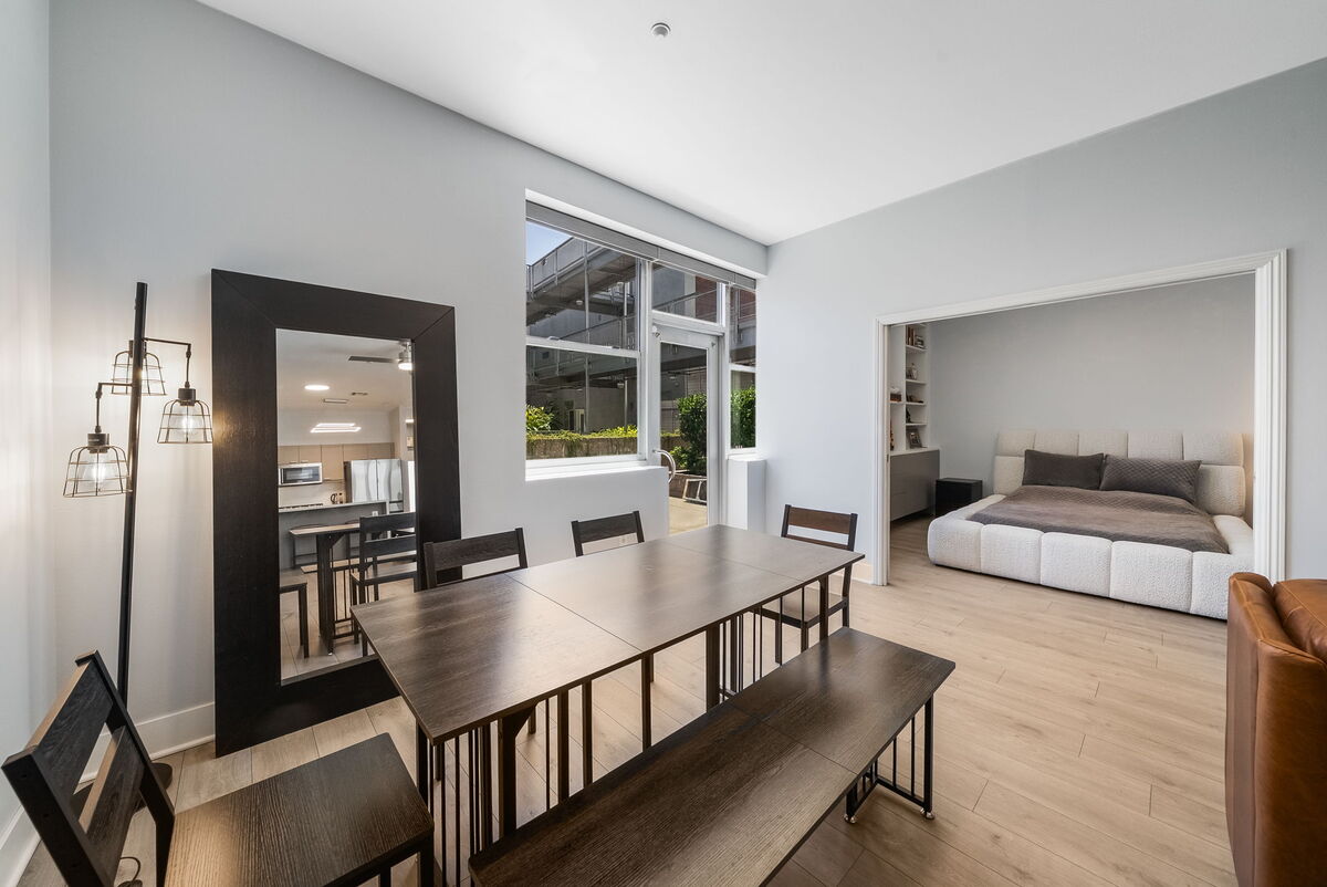 Dining beside the loft bedroom